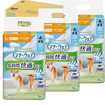 Amazon | マナーウェア 男の子用 L 108枚 長時間快適 [犬用